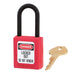 Master Lock 406 Dielectric Zenex™ Thermoplastic Safety Padlock, 1-1/2in (38mm) Wide with 1-1/2in (38mm) Tall Nylon Shackle-Keyed-HodgeProducts.com