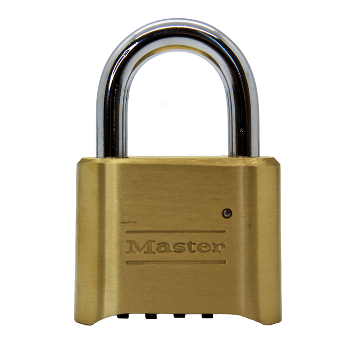 Master Lock 175 Resettable Combination Brass Padlock 2in (51mm) Wide-Keyed-HodgeProducts.com