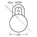 Master Lock 1525 General Security Combination Padlock with Key Control Feature and Colored Dial 1-7/8in (48mm) Wide-1525-HodgeProducts.com