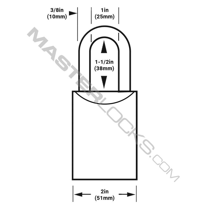 Master Lock 7053 Pro Series® Recodable Solid Steel Padlock 2" (51mm) Wide