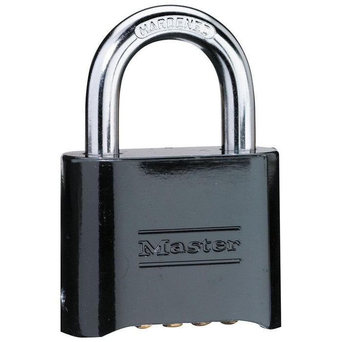 Master Lock 178 Resettable Combination Zinc Die-Cast Padlock, Black 2in (51mm) Wide-Combination-HodgeProducts.com