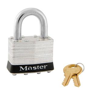 Master Lock 1 Laminated Steel Padlock 1-3/4in (44mm) Wide-Keyed-Master Lock-Black-Keyed Alike-1KABLK-MasterLocks.com