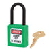 Master Lock 406 Dielectric Zenex™ Thermoplastic Safety Padlock, 1-1/2in (38mm) Wide with 1-1/2in (38mm) Tall Nylon Shackle-Keyed-HodgeProducts.com