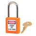 Master Lock 410 Zenex™ Thermoplastic Safety Padlock, 1-1/2in (38mm) Wide with 1-1/2in (38mm) Tall Shackle-Keyed-Master Lock-Keyed Alike-1-1/2in-410KAORJ-MasterLocks.com