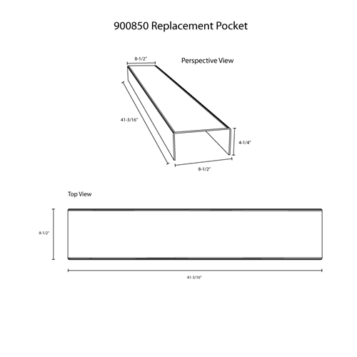 Hodge Products 900850 Replacement Pocket for Bins-HodgeProducts.com