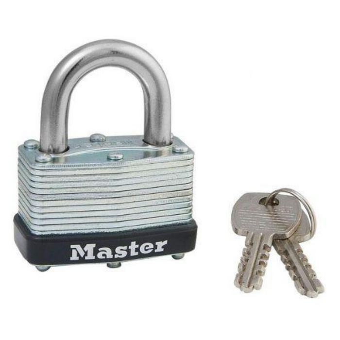 Master Lock 500D Laminated Steel Warded Padlock 1-3/4in (44mm) Wide (Pack of 4)