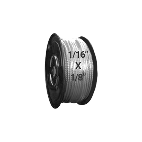 Hodge Products 23002S - 1/16" ID x 1/8" OD Vinyl Coated Stainless Steel Aircraft Cable 7 x 7-HodgeProducts.com