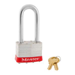 Master Lock 5 Laminated Steel Padlock 2in (51mm) Wide-Keyed-Master Lock-Red-Keyed Alike-5KALJRED-MasterLocks.com
