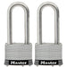 Master Lock 5SST 2in (51mm) Wide Laminated Stainless Steel Padlock with 2-1/2in (64mm) Shackle; 2 Pack-Keyed-HodgeProducts.com