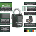 Master Lock 6121 ProSeries® Weather Tough® Laminated Steel Rekeyable Padlock 2-1/8in (54mm) Wide-Keyed-HodgeProducts.com