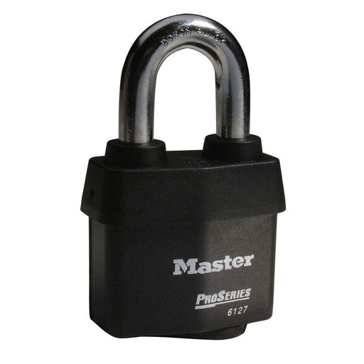 Master Lock 6127 ProSeries® Weather Tough® Laminated Steel Rekeyable Padlock 2-5/8in (67mm) Wide-Keyed-HodgeProducts.com