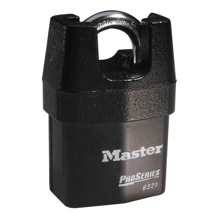 Master Lock 6321 ProSeries® Shrouded Laminated Steel Rekeyable Padlock 2-1/8in (54mm) Wide-Keyed-HodgeProducts.com