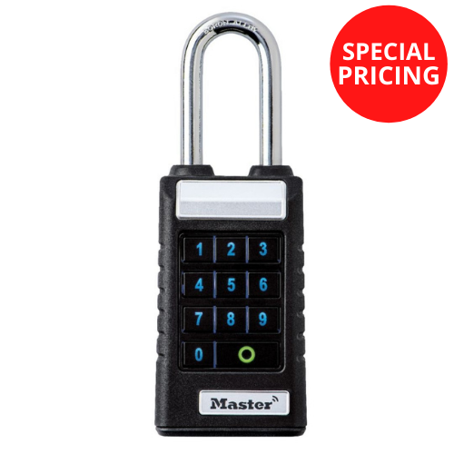 Master Lock 6400LJENT Bluetooth® Extended Shackle Padlock for Business Applications