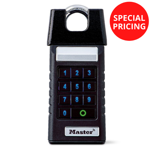 Master Lock 6400SHENT Bluetooth® Shrouded Shackle Padlock for Business Applications