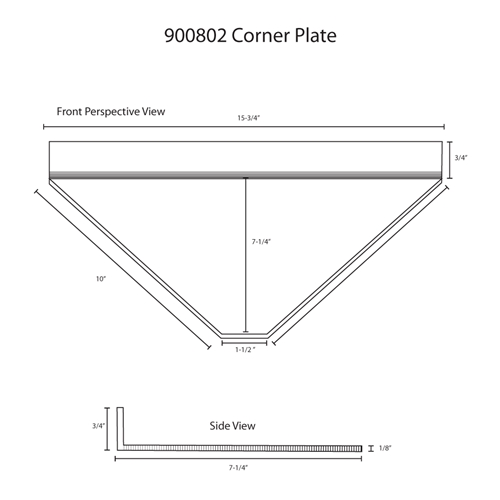 Hodge Products 900802 Corner Plate™-HodgeProducts.com