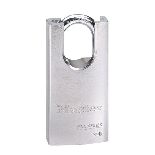 Master Lock 7045 ProSeries® Shrouded Solid Steel Rekeyable Padlock 1-3/4in (44mm) Wide-Keyed-HodgeProducts.com