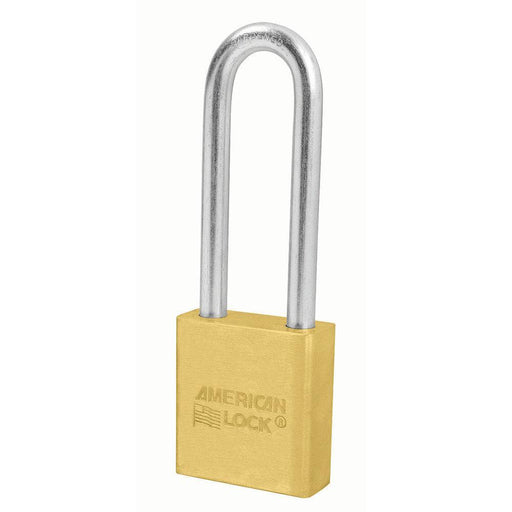 American Lock A22 1-3/4in (44mm) Solid Brass Padlock with 3in (76mm) Shackle-Keyed-HodgeProducts.com