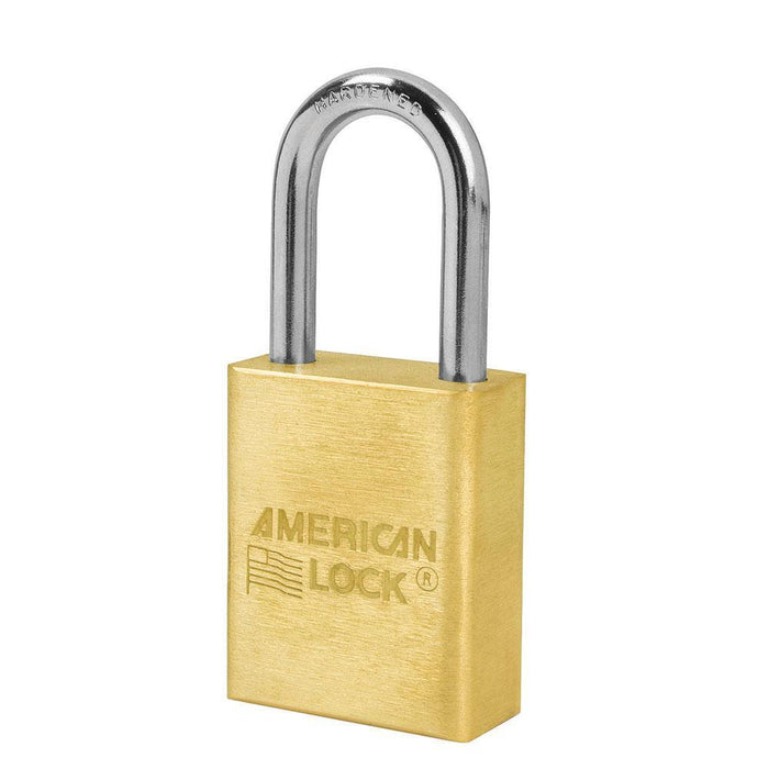 American Lock A5531 1-1/2in (51mm) Solid Brass Padlock with 1-1/2in (51mm) Shackle-Keyed-HodgeProducts.com