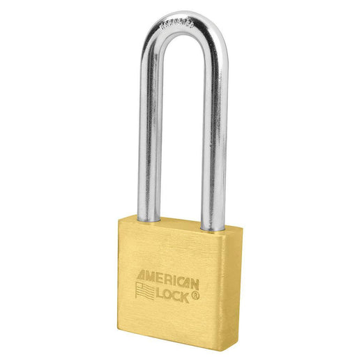 American Lock A5572 2in (51mm) Solid Brass Padlock with 3in (76mm)Shackle-Keyed-HodgeProducts.com