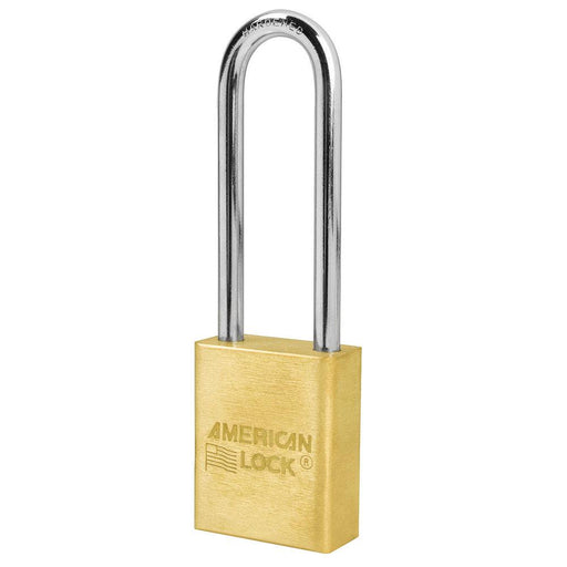 American Lock A6532 1-1/2in (51mm) Solid Brass 6-Padlock with 3in (76mm)Shackle-Keyed-HodgeProducts.com