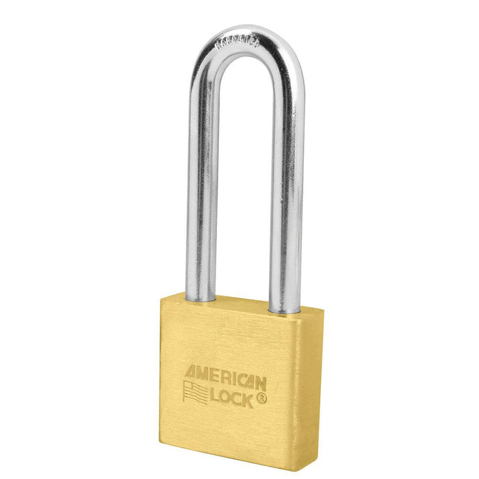 American Lock A6572 2in (51mm) Solid Brass 6-Padlock with 3in (76mm)Shackle-Keyed-HodgeProducts.com