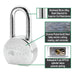 American Lock A701 2-1/2in (64mm) Solid Steel Rekeyable Padlock, Chrome Plated, with 2in (51mm) Shackle-Keyed-HodgeProducts.com