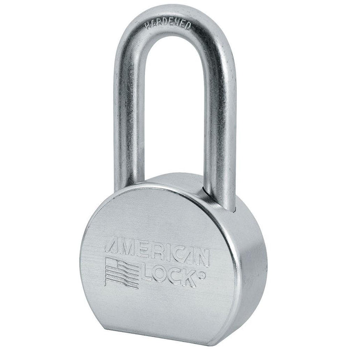 American Lock A703 2-1/2in (64mm) Solid Steel Rekeyable Padlock, Zinc Plated, with 2in (51mm) Shackle-Keyed-HodgeProducts.com