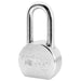 American Lock A707 2-1/2in (64mm) Solid Steel Rekeyable 6-Padlock, Chrome Plated, with 2in (51mm) Shackle-Keyed-HodgeProducts.com
