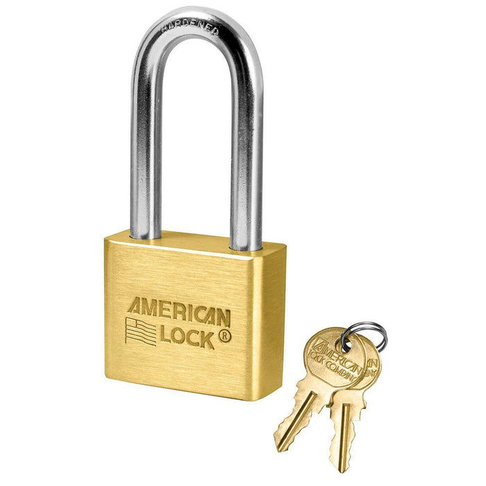 American Lock AL51 1-3/4in (44mm) Solid Brass Blade Tumbler Padlock with 2in (51mm) Shackle-Keyed-HodgeProducts.com