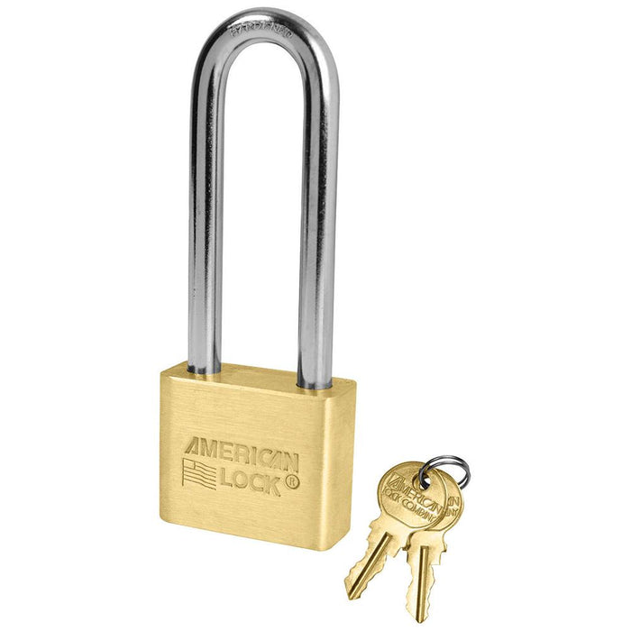 American Lock AL52 1-3/4in (44mm) Solid Brass Blade Tumbler Padlock with 3in (76mm) Shackle-Keyed-HodgeProducts.com
