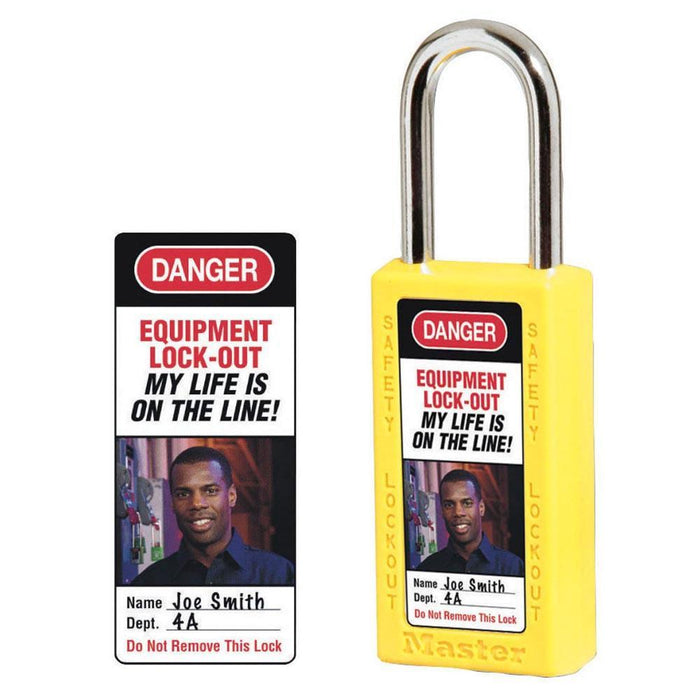 Master Lock 0411-5705 Photo Identification Labels for No. 411 Zenex™ Thermoplastic Safety Padlocks-Other Security Device-HodgeProducts.com