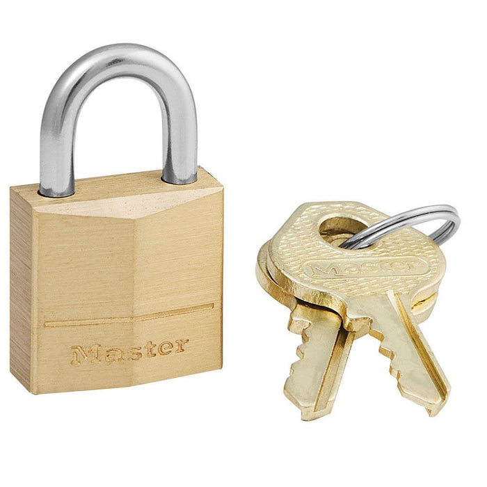 Master Lock 120D Solid Brass Body Padlock 3/4in (19mm) Wide-Keyed-HodgeProducts.com