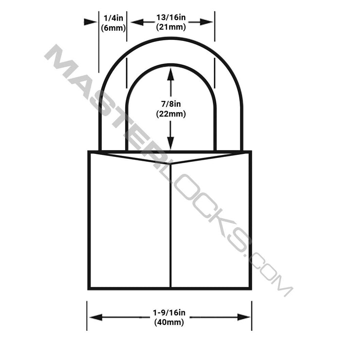 Master Lock 141T Covered Solid Body Padlock; 2 Pack 1-9/16in (40mm) Wide