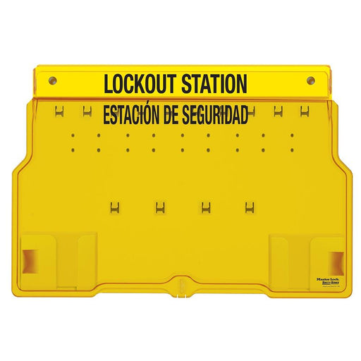 Master Lock 1483BES 10-Lock Padlock Station, English/Spanish, Unfilled-Keyed-HodgeProducts.com