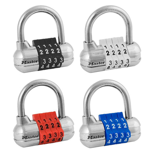 Master Lock 1523D Set Your Own Combination Padlock with Colored Dials; Assorted Colors 2-1/2in (64mm) Wide-Combination-HodgeProducts.com