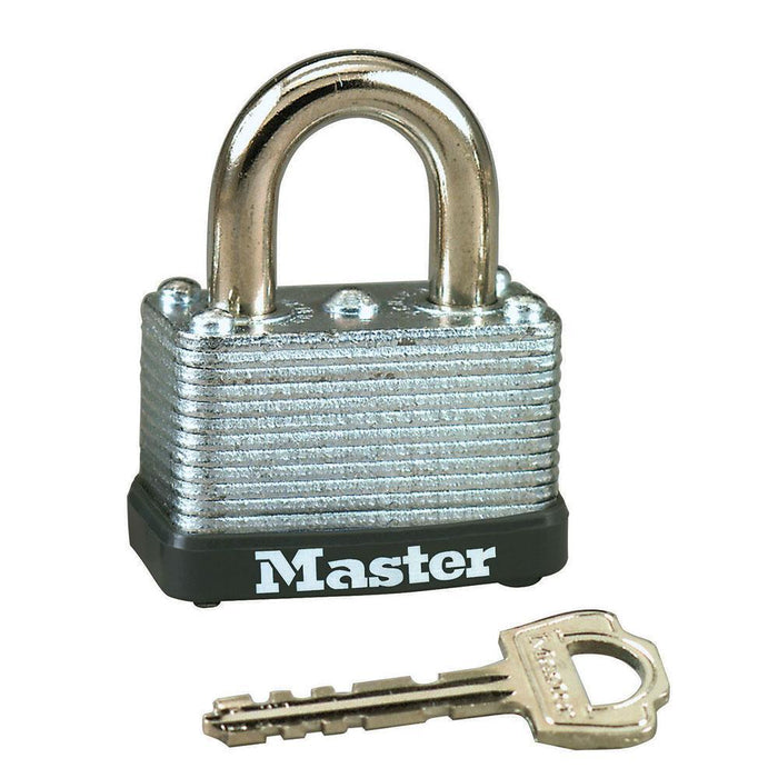 Master Lock 22D Laminated Steel Warded Padlock 1-1/2in (38mm) Wide-Keyed-HodgeProducts.com