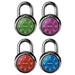 Master Lock 1505D Combination Dial Padlock; Assorted Colors 1-7/8in (48mm) Wide-Combination-HodgeProducts.com