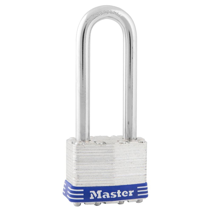Master Lock 1D 1-3/4in (44mm) Wide Laminated Steel Padlock with 2-1/2in (64mm) Shackle-Keyed-HodgeProducts.com