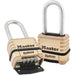 Master Lock 1175 2-1/4in (57mm) Wide ProSeries® Brass Resettable Combination Padlock with 2-1/16in (53mm) Round Shackle-Combination-HodgeProducts.com