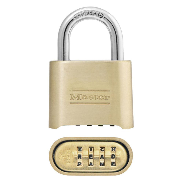 Master Lock 175DWD Set Your Own WORD Combination Solid Body Padlock 2in (51mm) Wide-Combination-HodgeProducts.com