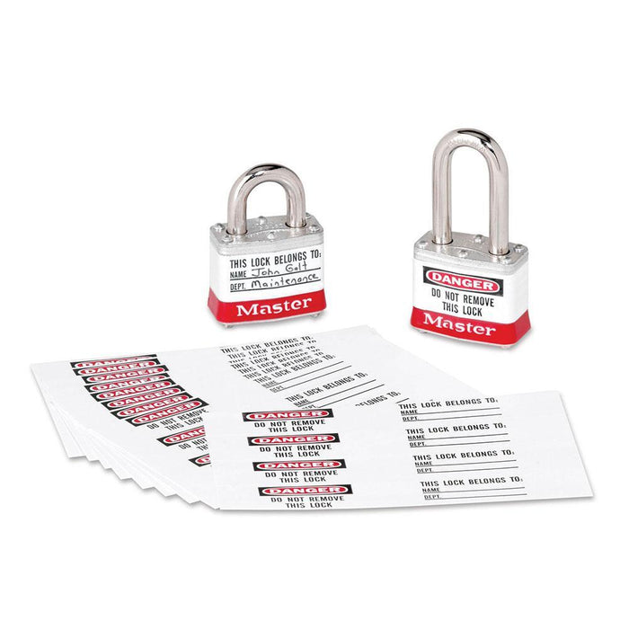 Master Lock 461 Padlock Identification Labels with Overlaminate-Other Security Device-HodgeProducts.com