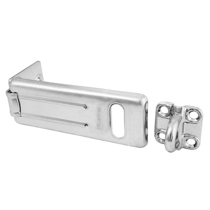 Master Lock 704DPF 4-1/2in (11cm) Long Zinc Plated Hardened Steel Hasp with Hardened Steel Locking Eye-Other Security Device-HodgeProducts.com