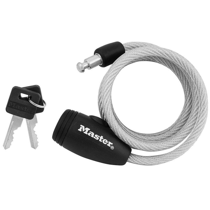 Master Lock 8109D 5ft (1.5m) Long x Diameter Keyed Cable Lock 5/16in (8mm) Wide-Keyed-HodgeProducts.com