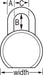 Master Lock 930DPF Solid Steel Body Padlock 2-1/2in (64mm) Wide-Keyed-HodgeProducts.com