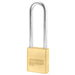 American Lock ASL42N 1-1/2in (38mm) Solid Brass BumpStop® Non-Rekeyable Government Padlock with 3in (76mm) Shackle-Keyed-HodgeProducts.com