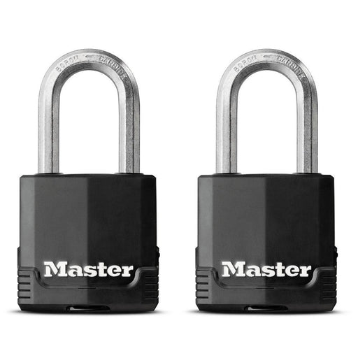 Master Lock M115XT 1-7/8in (48mm) Wide Magnum® Covered Laminated Steel Padlock ; 2 Pack-HodgeProducts.com