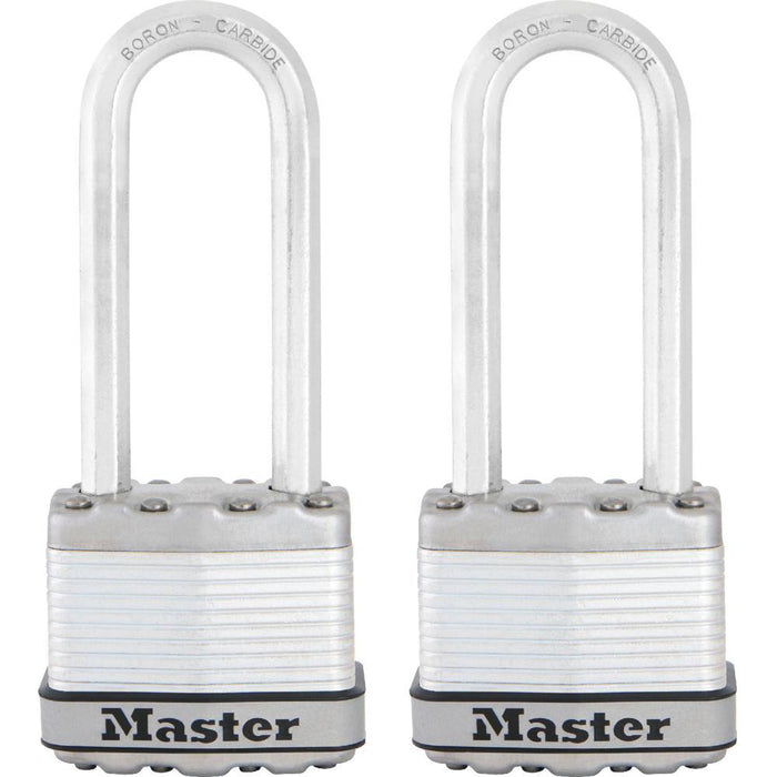 Master Lock M1XT 1-3/4in (44mm) Wide Magnum® Laminated Steel Padlock; 2 Pack-HodgeProducts.com