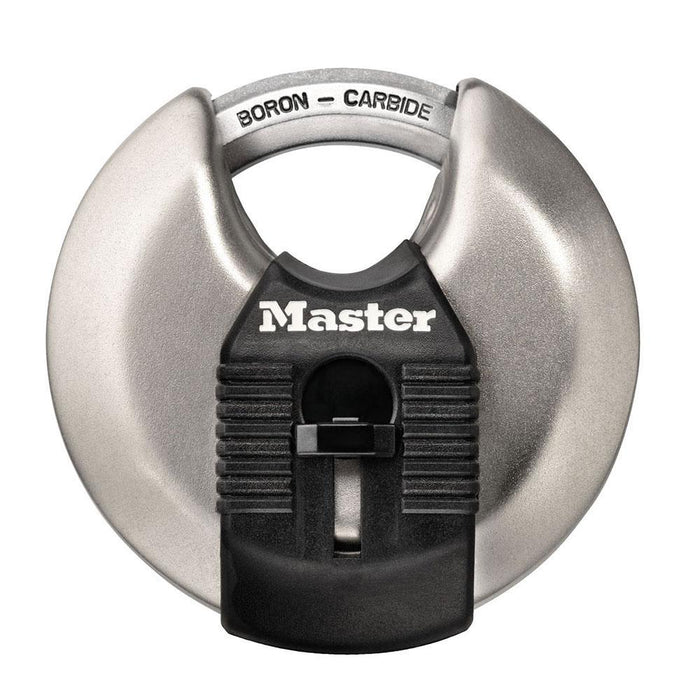 Master Lock M40XDHC 2-3/4in (70mm) Wide Magnum® Stainless Steel Discus Padlock with Shrouded Shackle-HodgeProducts.com