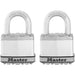 Master Lock M5XT 2in (51mm) Wide Magnum® Laminated Steel Padlock; 2 Pack-HodgeProducts.com