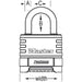 Master Lock 1175D 2-1/4in (57mm) Wide ProSeries® Brass Resettable Combination Padlock with 2-1/16in (53mm) Shackle-Combination-HodgeProducts.com